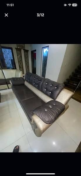 King Size Sofa Set With Table good condition 2