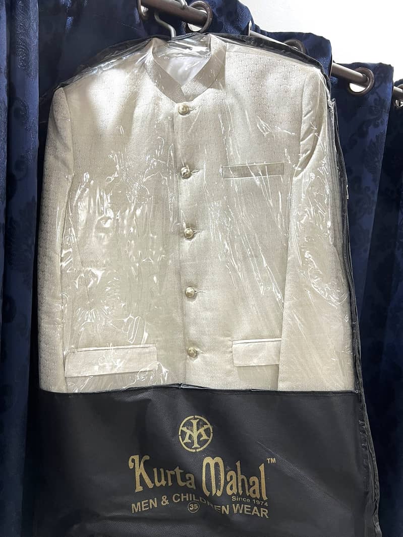 Men's Prince Coat off-white Color Wedding Coat Premium Quality 5