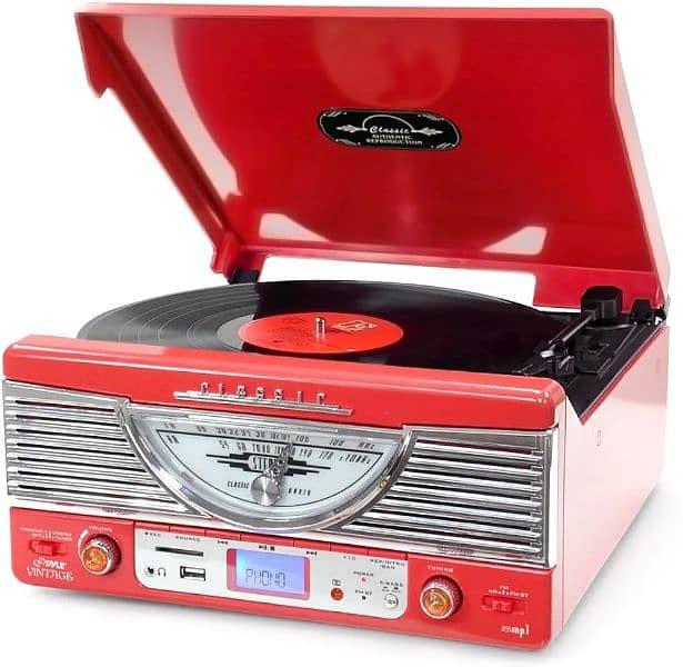 Stereo Turntable with radio and usb play/record 1