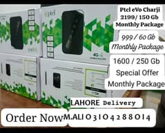 Brand New PTCL Charji Evo LTE Wifi Wingle & CLOUD unlimited Internet