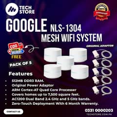 Google Mesh/WiFi/Mesh Router System/NLS-1304-25 AC1200_Pack of 5(Used) 0