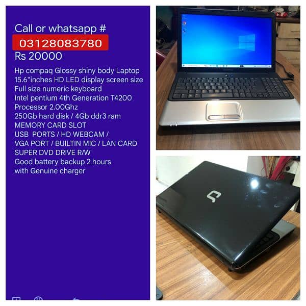 Laptops available in low prices contact or WhatsApp no 03128O83780 1