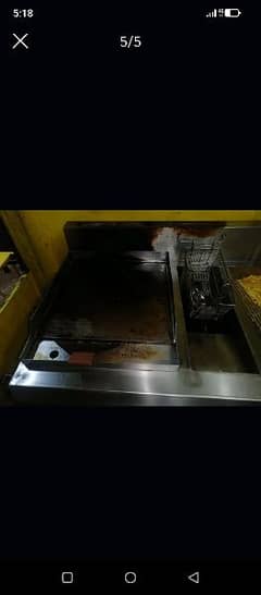 Fryer and hotplate 2in1