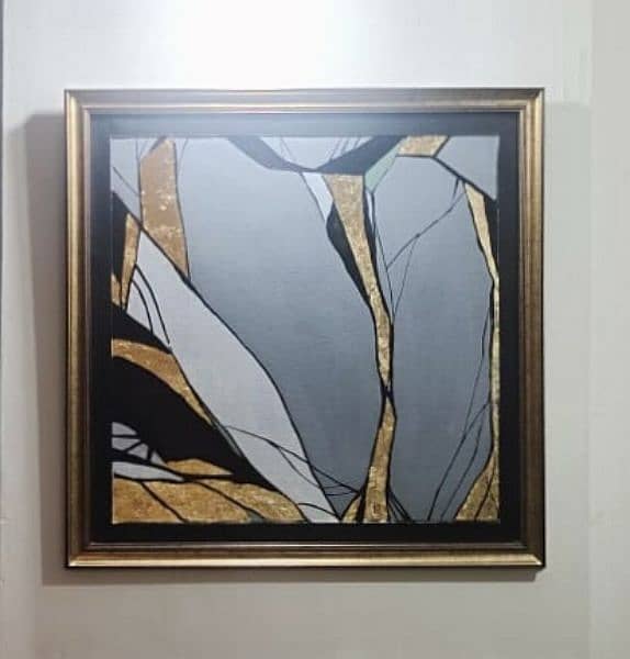 abstract gold leaf painting 1