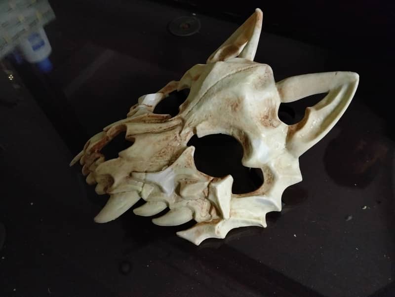 Half Face Masquerade Party Skull Bone Werewolf Cosplay Halloween Mask 4