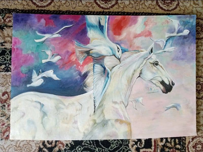 beautiful horse oil painting on canvas 1