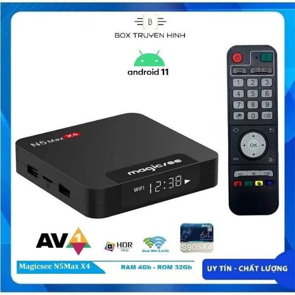 Magicsee N5 MAX X4 4gb 64gb Android 11 TV Box with S905X4 0