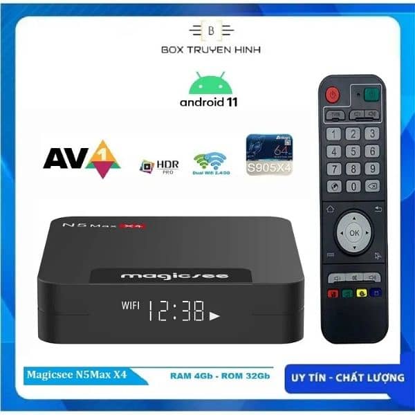 Magicsee N5 MAX X4 4gb 64gb Android 11 TV Box with S905X4 1
