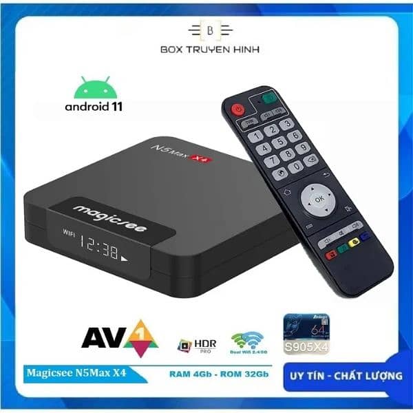 Magicsee N5 MAX X4 4gb 64gb Android 11 TV Box with S905X4 3