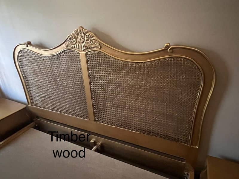 French cane bed set 1