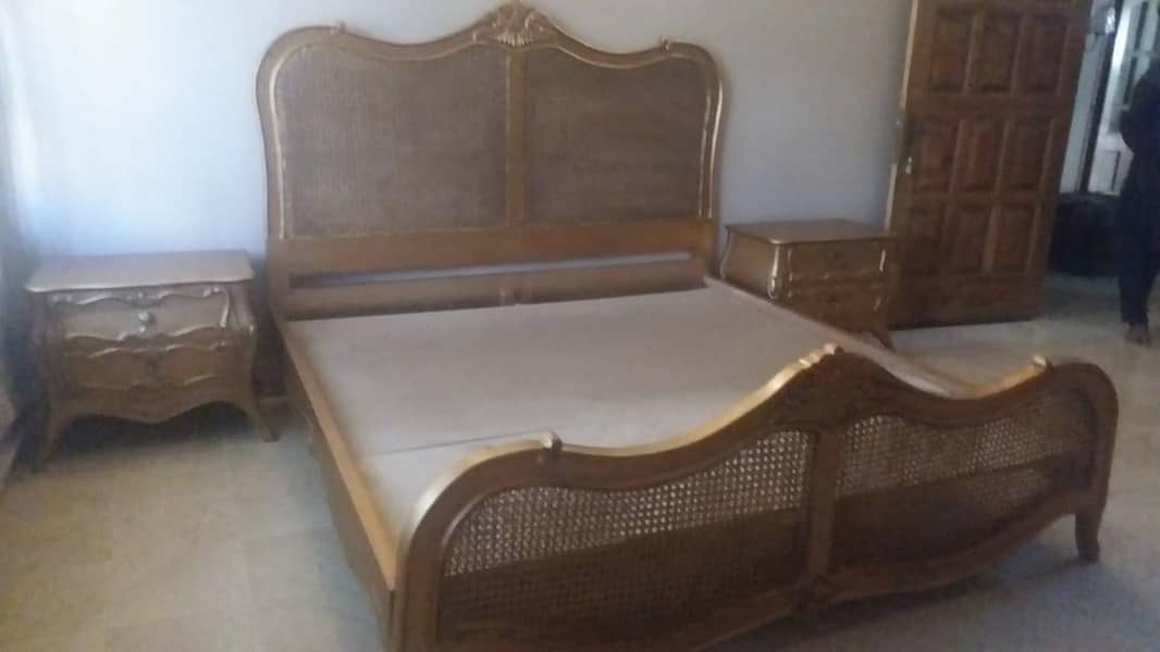 French cane bed set 5