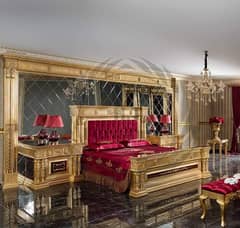 bed set/bedroom furniture/king size double bed/wooden bed set/sheesham