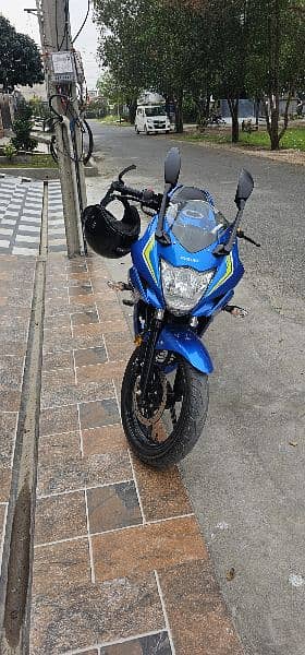 suzuki gixxer 150 blue 10/10 sports heavy bike 2