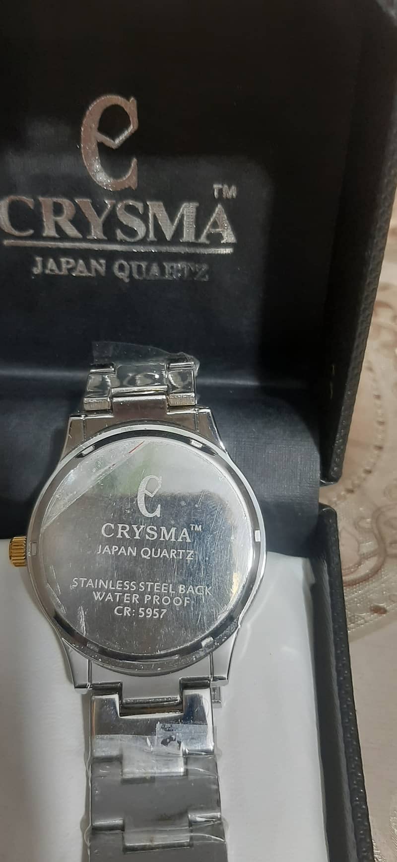 Crysma Watch Made in Japan Stanless Steel, Water proof, box pack 1