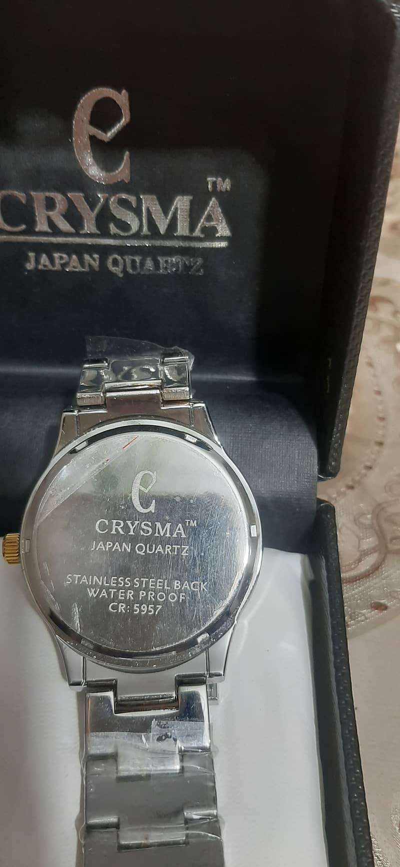 Crysma Watch Made in Japan Stanless Steel, Water proof, box pack 7