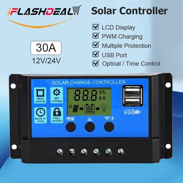 solar panel controller use for safety 10,20,30 amp available 1