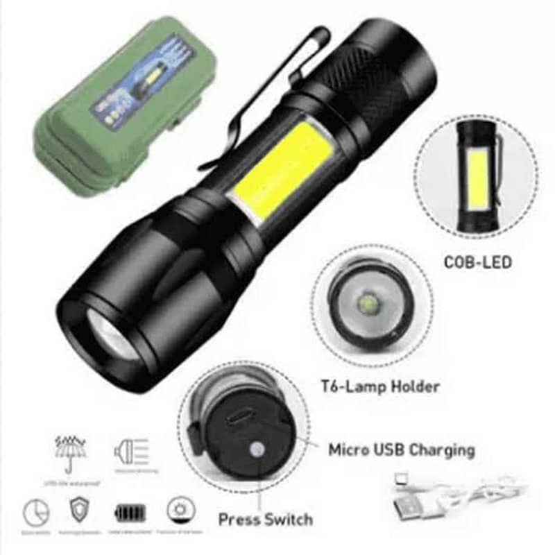 Free delivery Torch Steel Super Bright Flashlight Ultra Powerful 0