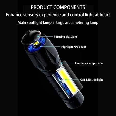 Free delivery Torch Steel Super Bright Flashlight Ultra Powerful 2