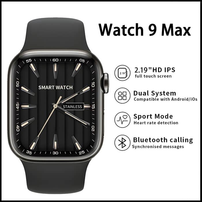 Watch 9 Max Full Screen HD Display Laxas Fit | Smart Watch 3