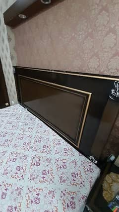 Double bed with mattress with dressing with side tables complete