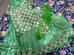 Parrot lehnga,blouse and beautiful dupatta for wedding wear