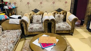 7 Seater Sofa Set with Cushions for Sale