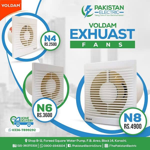 Exhaust Fans | Voldam Fans | N4, N6, N8 0