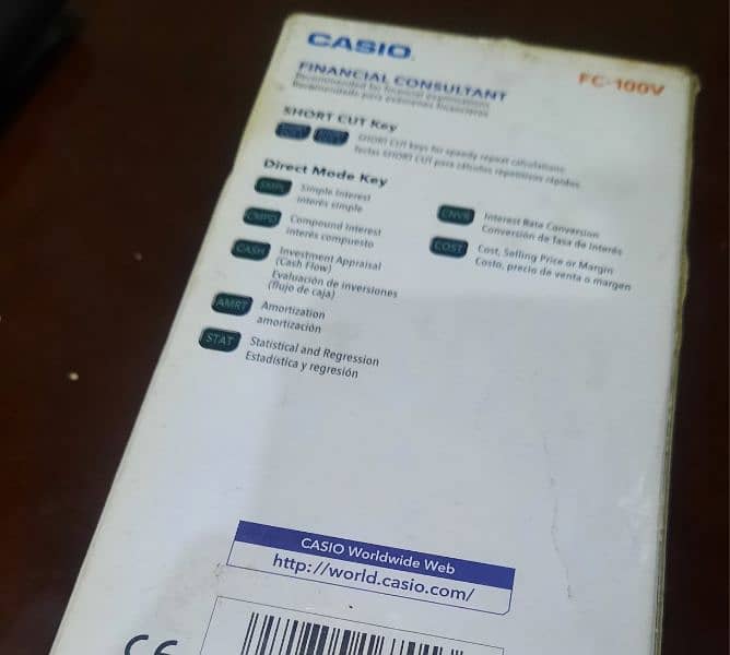 Casio Financial Calculator FC 100v 2