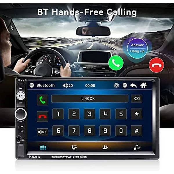 7018B 7 INCH 2DIN CAR MP5 PLAYER LCD TOUCH SCREEN BLUETOOTH FM 3