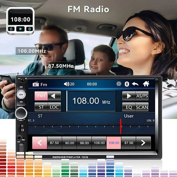 7018B 7 INCH 2DIN CAR MP5 PLAYER LCD TOUCH SCREEN BLUETOOTH FM 7