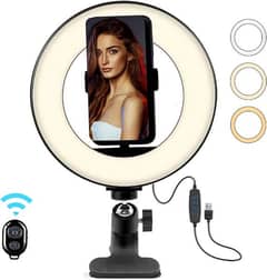 Creatck 8" LED Ring Light, Dimmable  3 Color Modes 10 Brightness