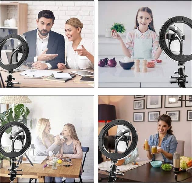 Creatck 8" LED Ring Light, Dimmable  3 Color Modes 10 Brightness 3