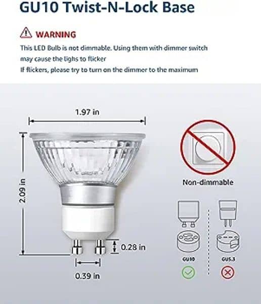 LAMPAUS GU10 LED BULBS (PACK OF 6) 4