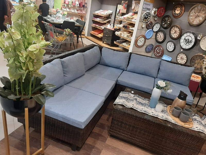 Outdoor L shape sofa in wholesale prise 10000 per seat 4