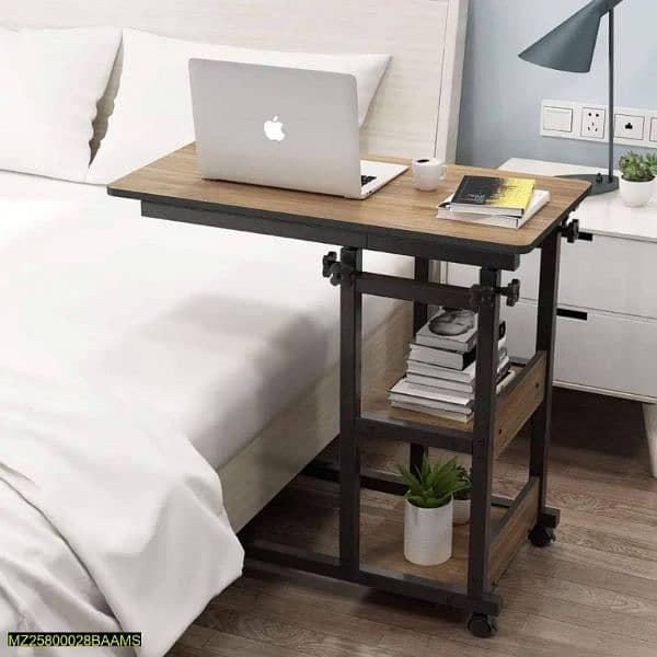 wooden Adjustable laptop side table for sofa and bed 5