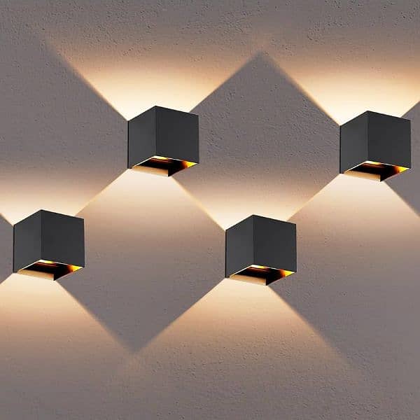 OOWOLF MODERN SET OF 4 LED WALL LIGHTS OUTDOOR 0