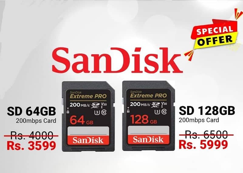 Sandisk 64Gb Memory Card For Camera All Camera accessories available 0