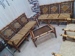 8 seater Peerha sofa and wooden dining table with 6 chairs 0