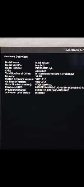MacBook Air M2 2022 16GB 512GB 13.6" Display CTO Model A2681 11