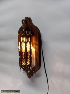 wooden wall lamp