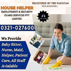 House Maid Babysitter Couple Male Female Staff Cook Driver Helper Chef