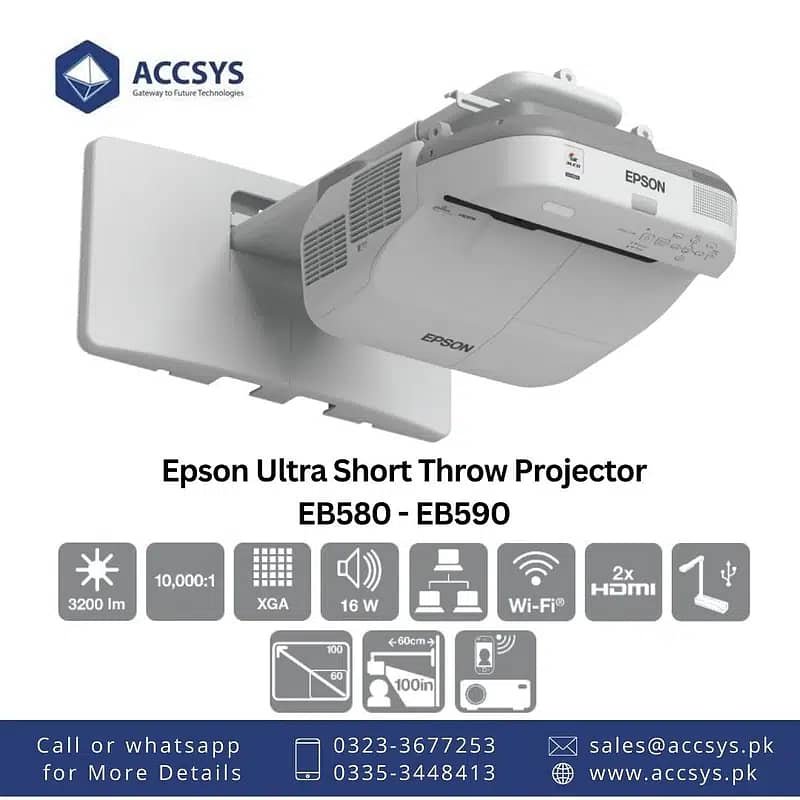 Epson ultra short throw projector Projection screen Board 03353448413 0