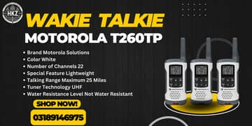 Walkie Talkie | Wireless Set Official Motorola T260TP Two Way Radio