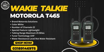 Walkie Talkie | Wireless Set Official Motorola T465 / Two Way Radio 0