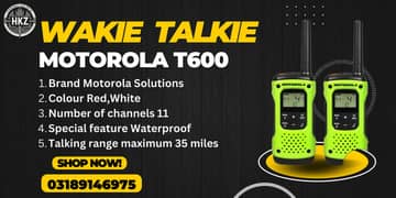 Walkie Talkie | Wireless Set Official Motorola T600/Two Way Radio