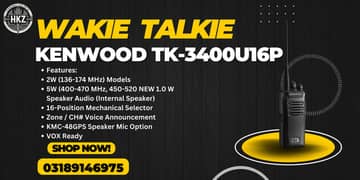 Walkie Talkie | Wireless Set  Kenwood TK-3400U16P /Two Way Radio
