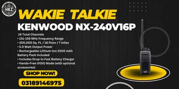 Walkie Talkie | Wireless Set Official Kenwood NX-240V16P Two Way Radio 0