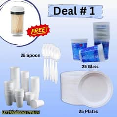 Disposable Glass Plates Spoon