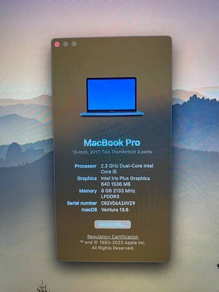 Macbook Pro Core i5 2017, 13” inch, 8 GB RAM, 256 GB SSD COMPLETE BOX 9