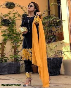 2 pcs women unstitched lawn embroidered suit WhatsApp 03302834141